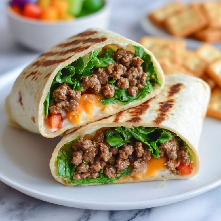 Grilled Cheeseburger Wraps Recipe