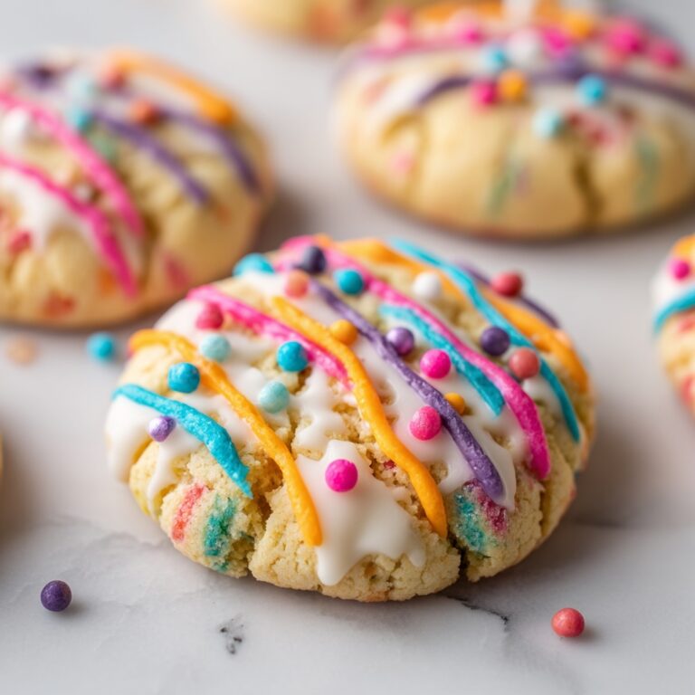Circus Animal Sugar Cookies with White Chocolate Dip and Colorful Sprinkles Recipe