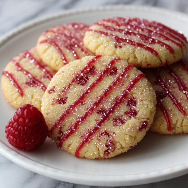 Raspberry Sugar Cookies with Chocolate Drizzle Recipe