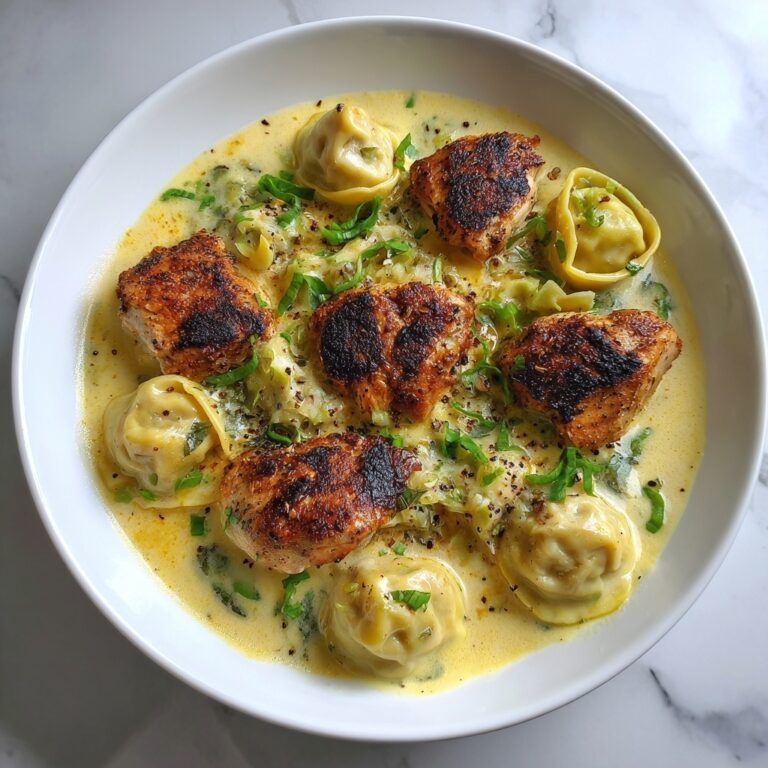 Asiago Tortelloni Alfredo with Grilled Chicken Recipe