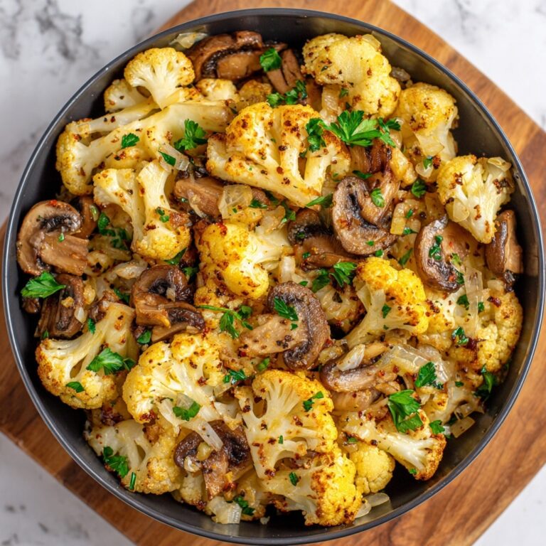 Garlic Cauliflower Mushroom Skillet: 5 Savory Minutes to Bliss Recipe
