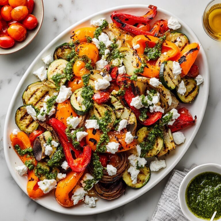 Summer Roasted Vegetable and Farro Salad with Chimichurri Dressing Recipe