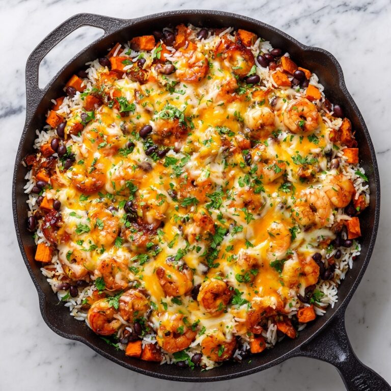 Southwest Black Bean Skillet with Sweet Potatoes and Cheddar Recipe