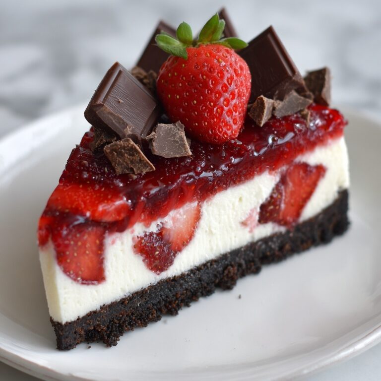 Chocolate Strawberry Swirl Cheesecake Recipe