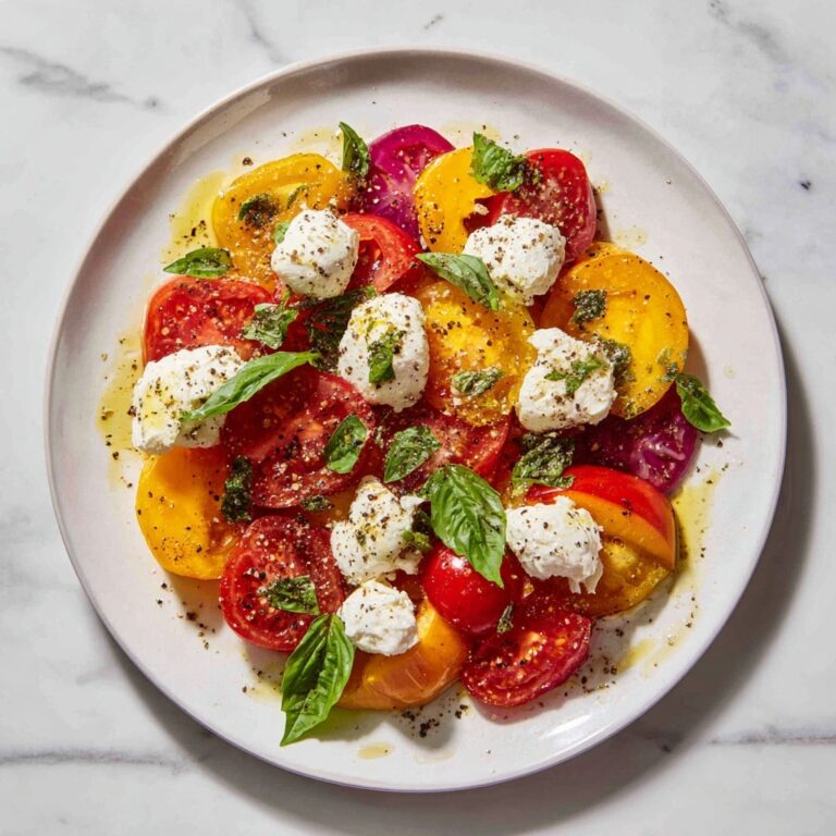 Tomato Peach Burrata Salad Recipe