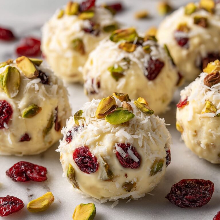 Cranberry Pistachio White Chocolate Truffles Recipe
