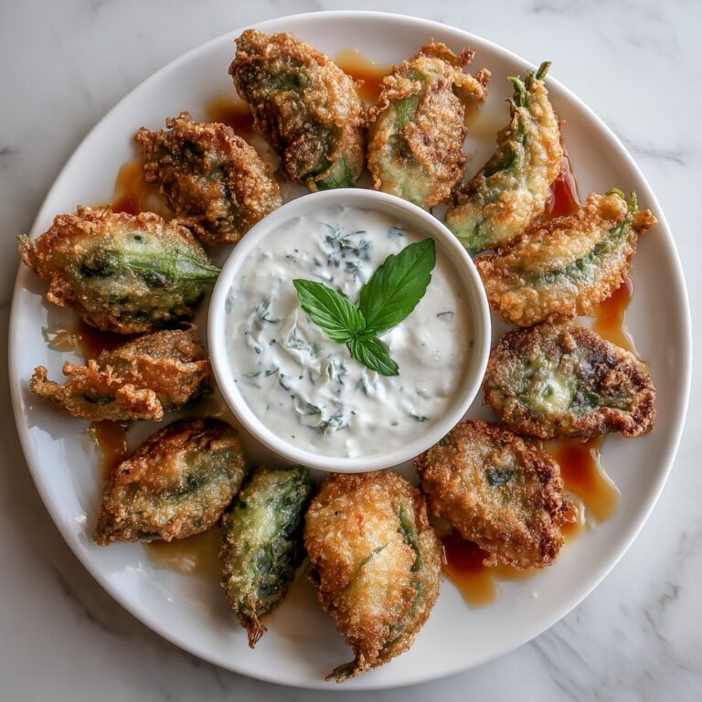 Ricotta & Herb Stuffed Zucchini Blossoms Recipe