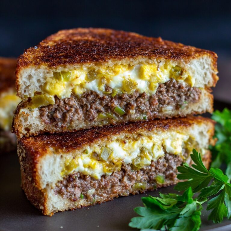 Stuffed French Bread with Cheesy Beef and Vegetables Recipe