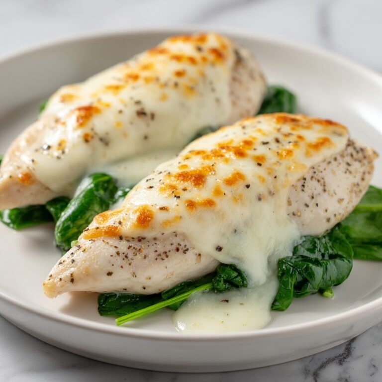 Chicken Spinach Bake with Cream Cheese and Mozzarella Recipe