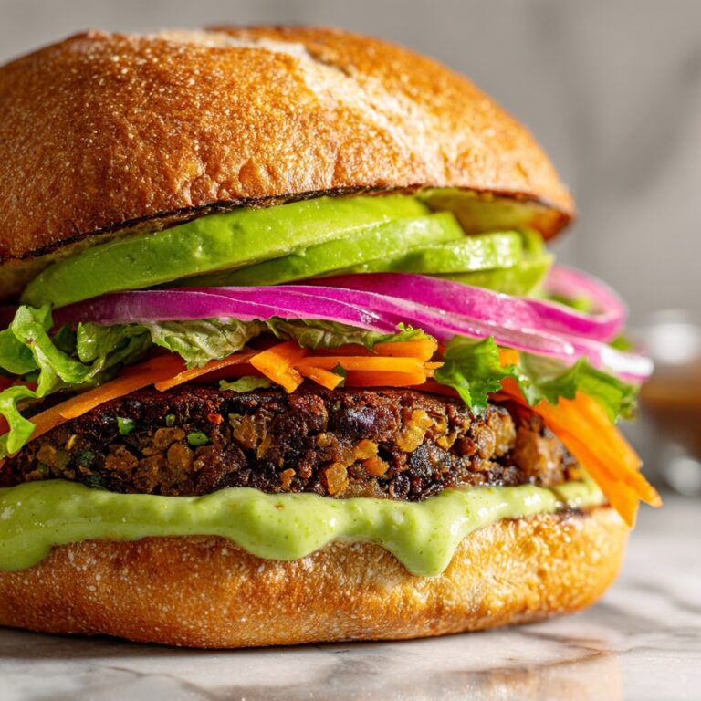 Lentil-Chickpea Veggie Burgers with Avocado Green Harissa Recipe