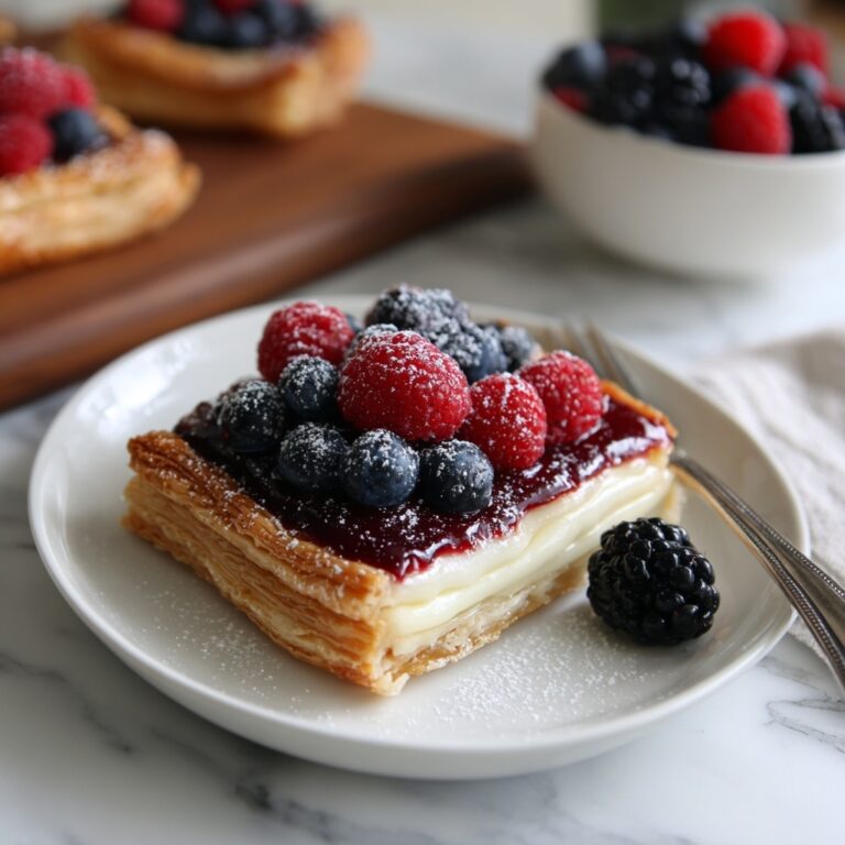 Berry Custard Puff Pastry Tart Recipe