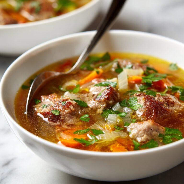 Comforting Ground Turkey Vegetable Soup with Nomato Sauce and Fresh Basil Recipe
