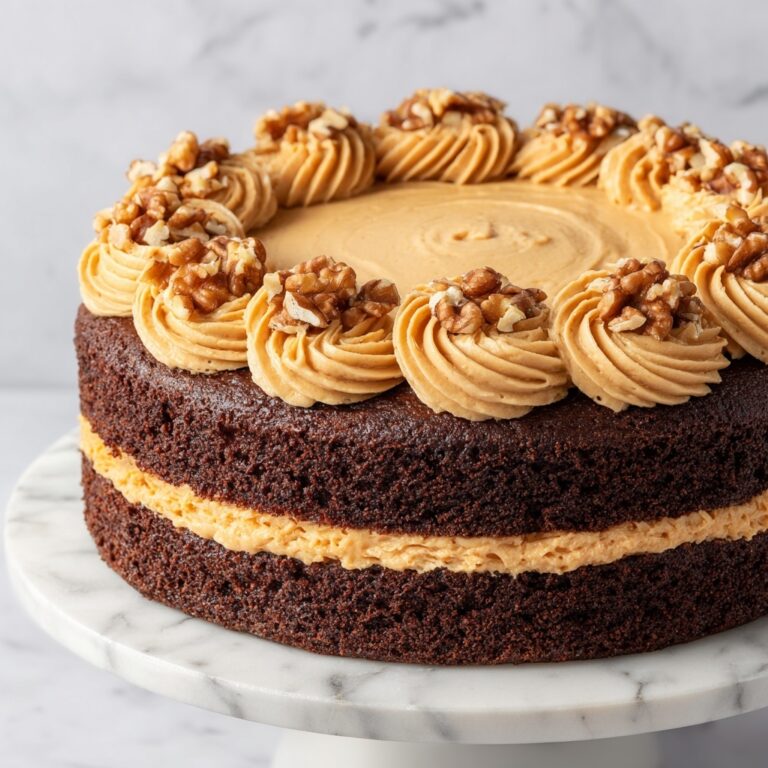 Coffee Walnut Layer Cake Recipe