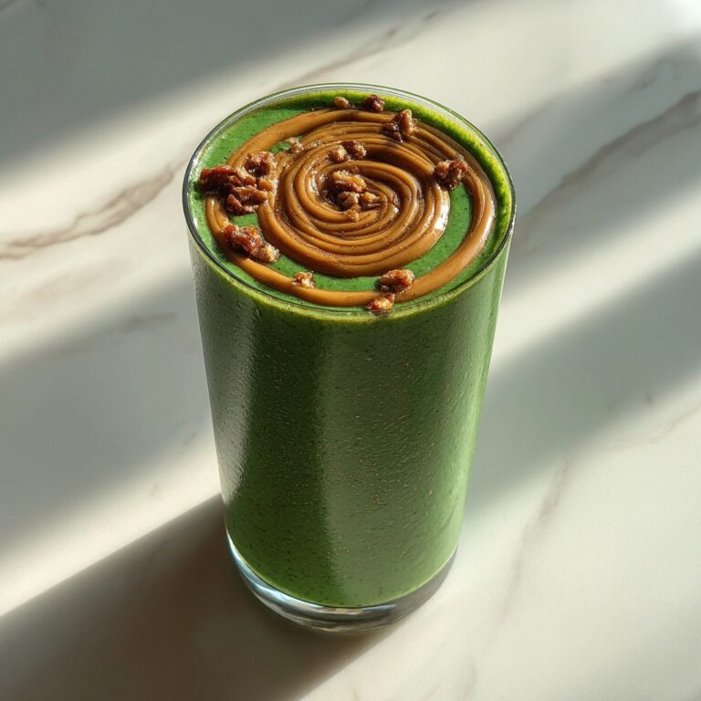 Creamy Spinach Protein Smoothie with Banana and Almond Milk Recipe