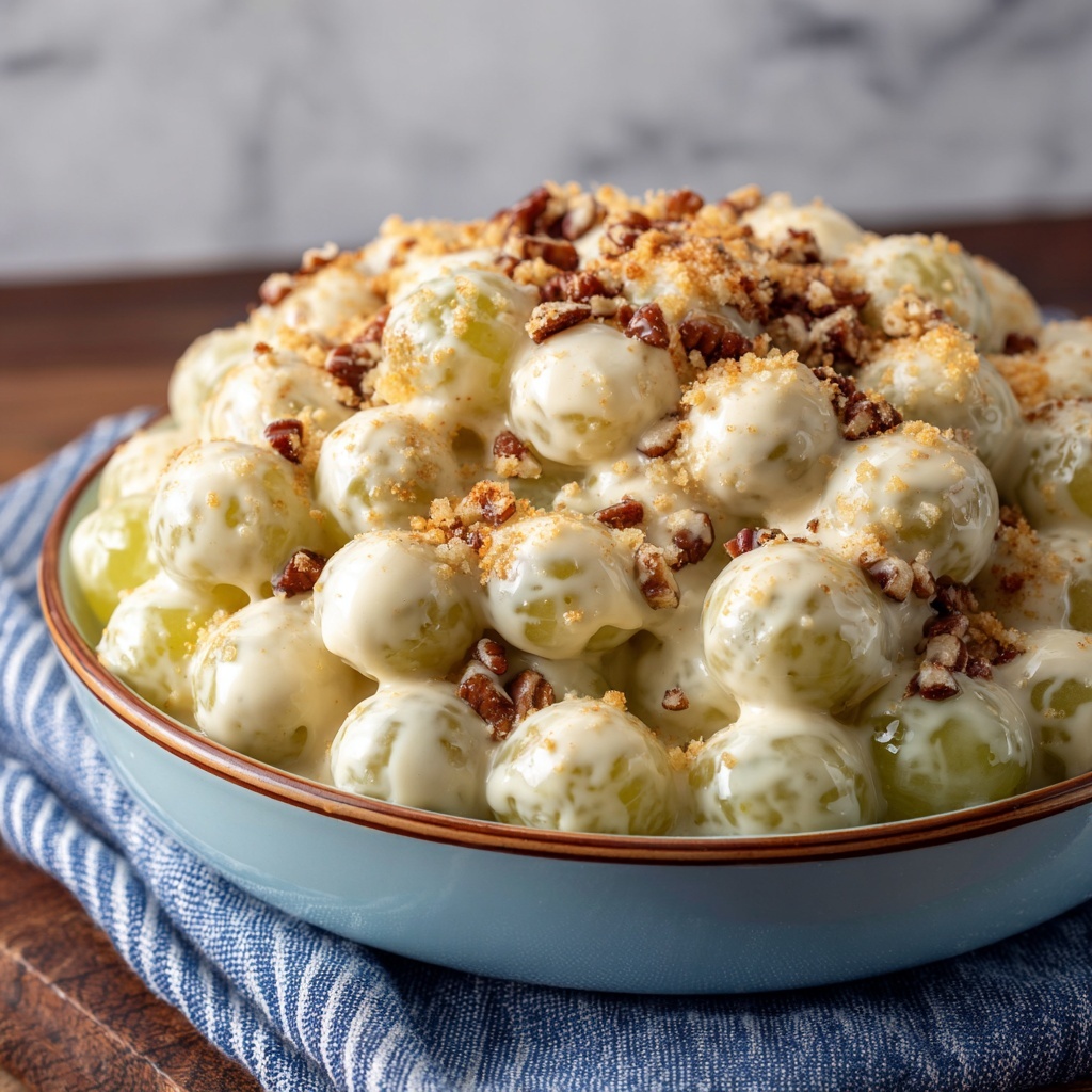 Creamy Grape Salad with Pecans Recipe - Recipe Image