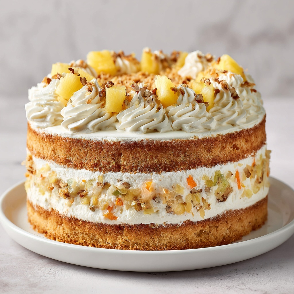 Hawaiian Pineapple Carrot Cream Cake Recipe - Recipe Image