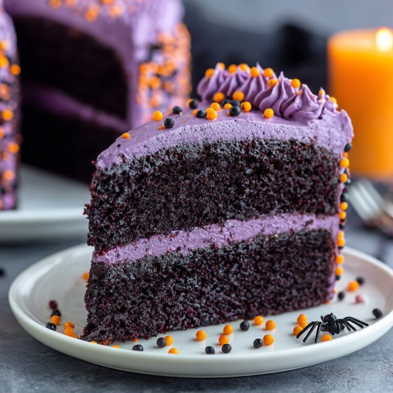 Spooky Black Velvet Halloween Cake Recipe