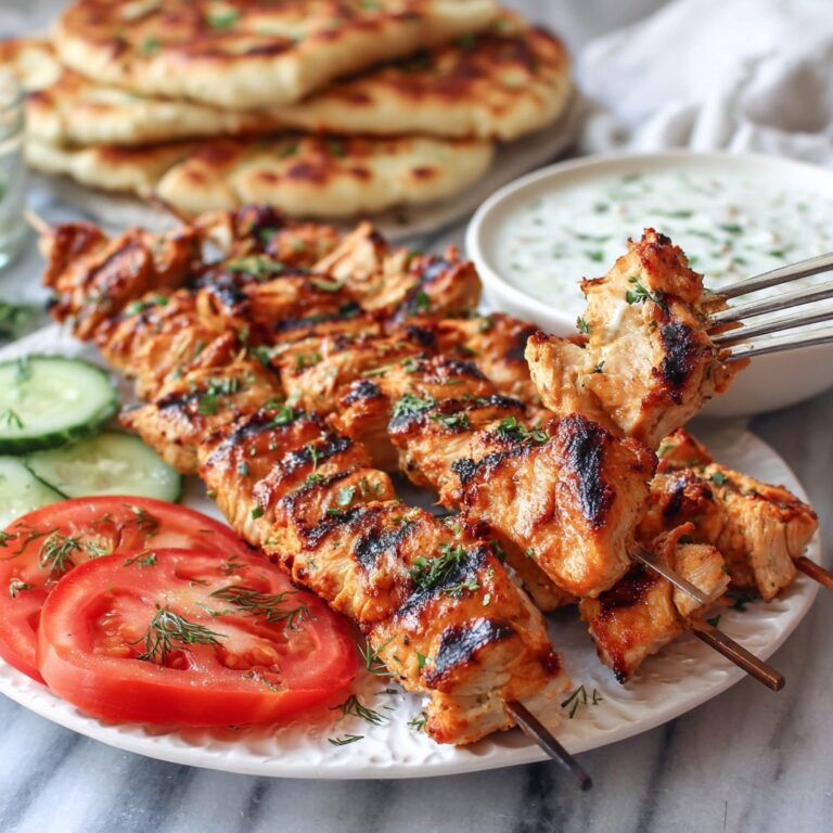 Chicken Souvlaki with Tzatziki and Warm Pita Recipe
