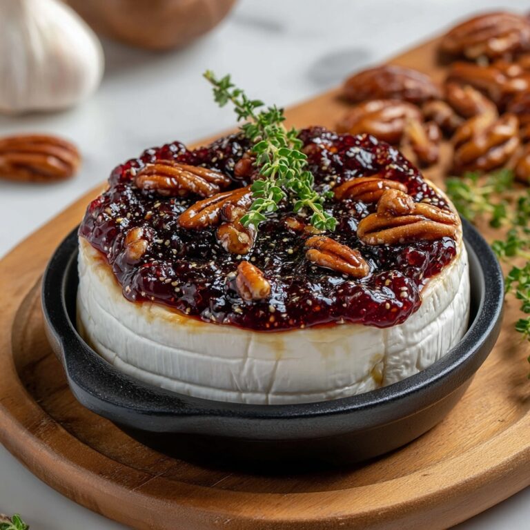 Baked Brie with Fig Jam and Pecans Recipe