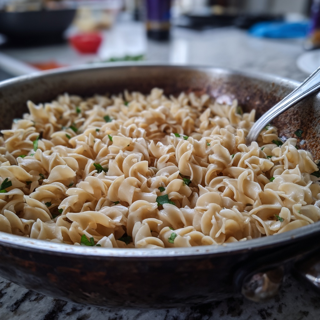 Easy One Pan Buttered Noodles Recipe - Recipe Image