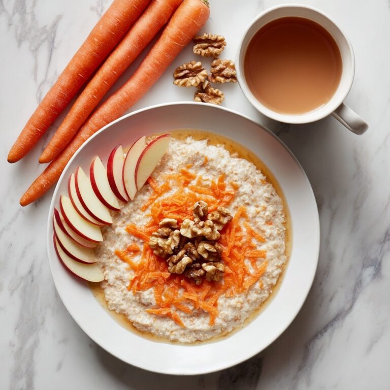 Carrot Apple Oatmeal with Cinnamon, Nutmeg, and Walnuts Recipe