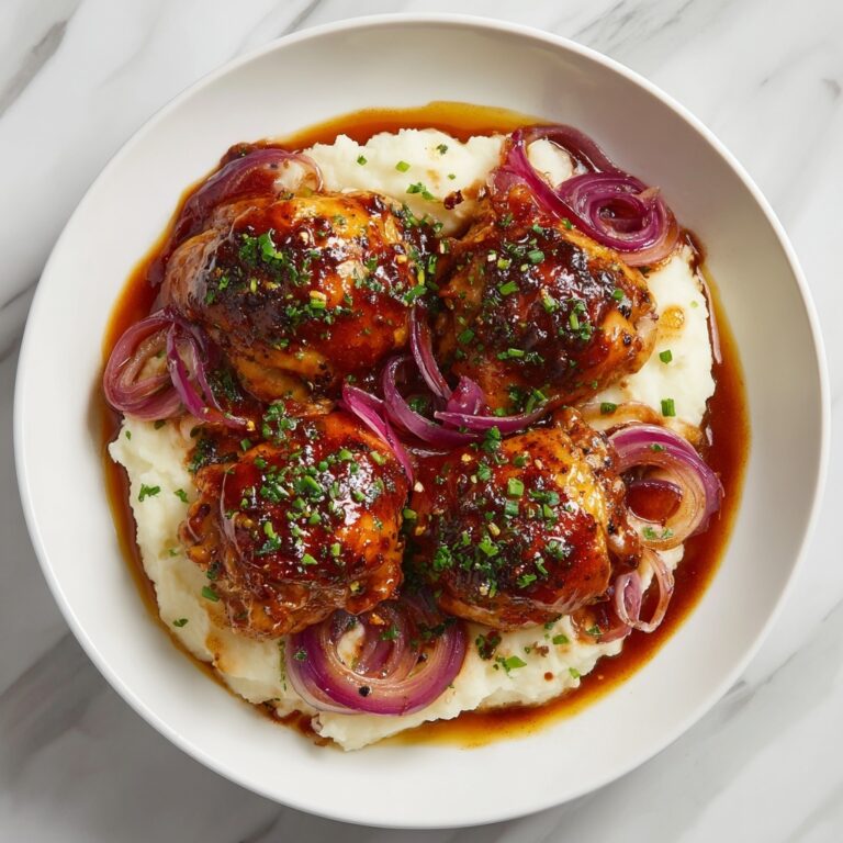 Smothered Chicken Thighs with Rich Onion Gravy Recipe