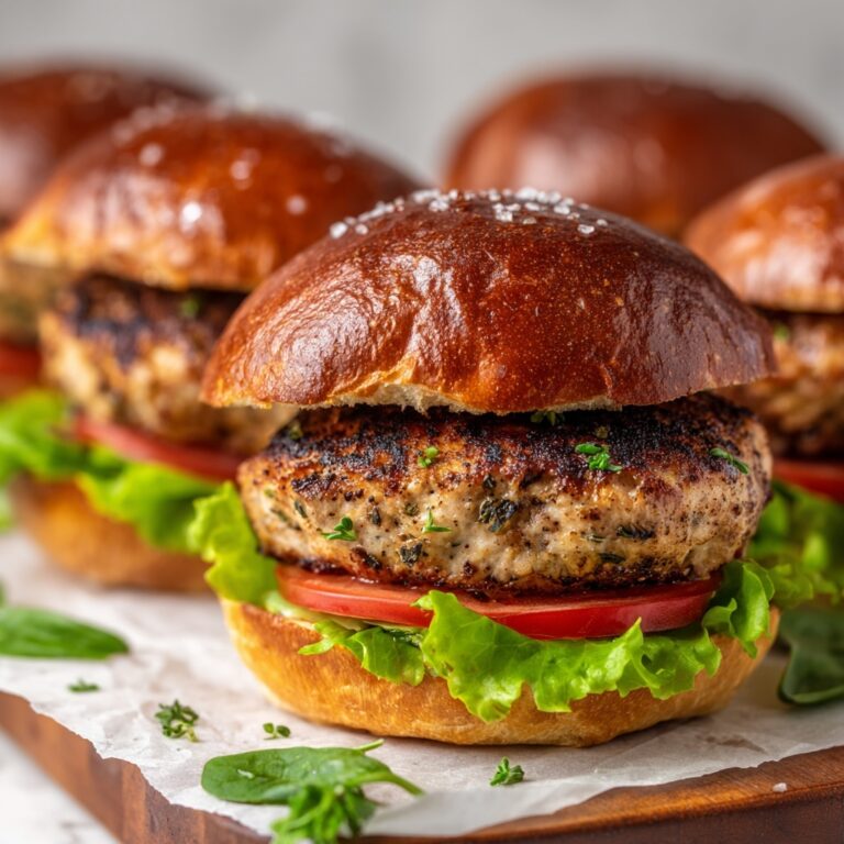 Turkey Burgers with Parmesan and Fresh Toppings Recipe