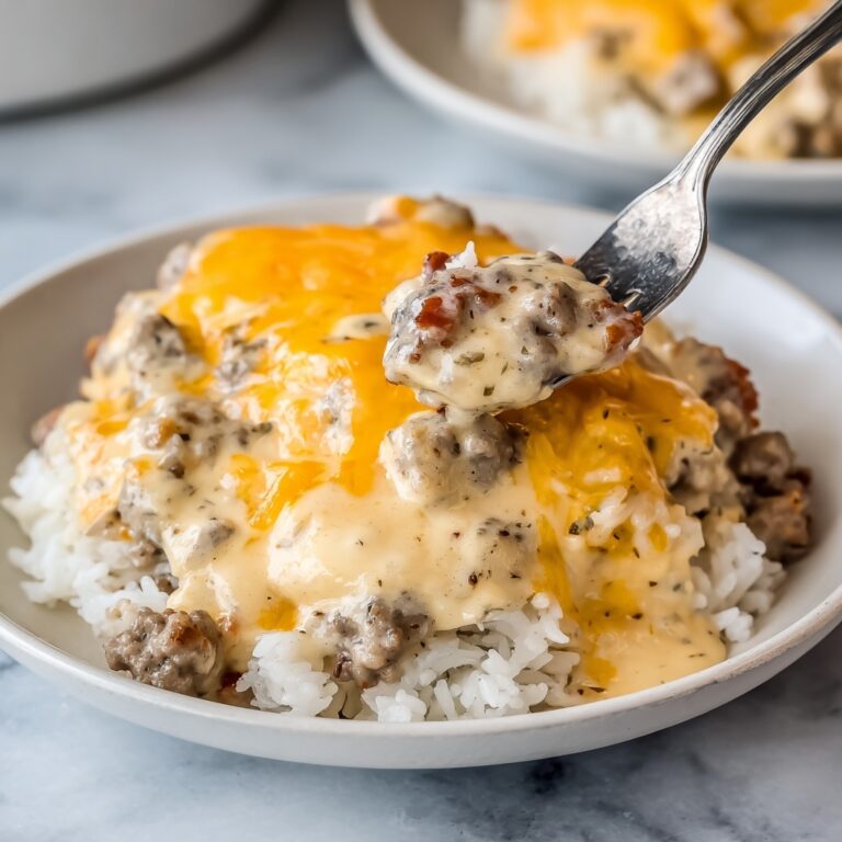 Creamy Garlic Butter Beef and Cheddar Rice Delight Recipe