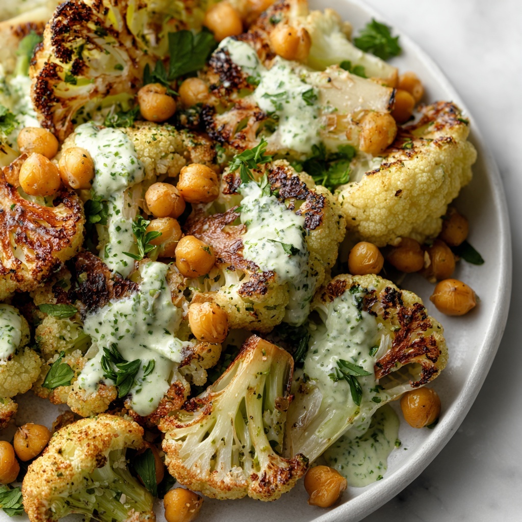 Roasted Cauliflower and Chickpeas with Herby Tahini Sauce Recipe - Recipe Image
