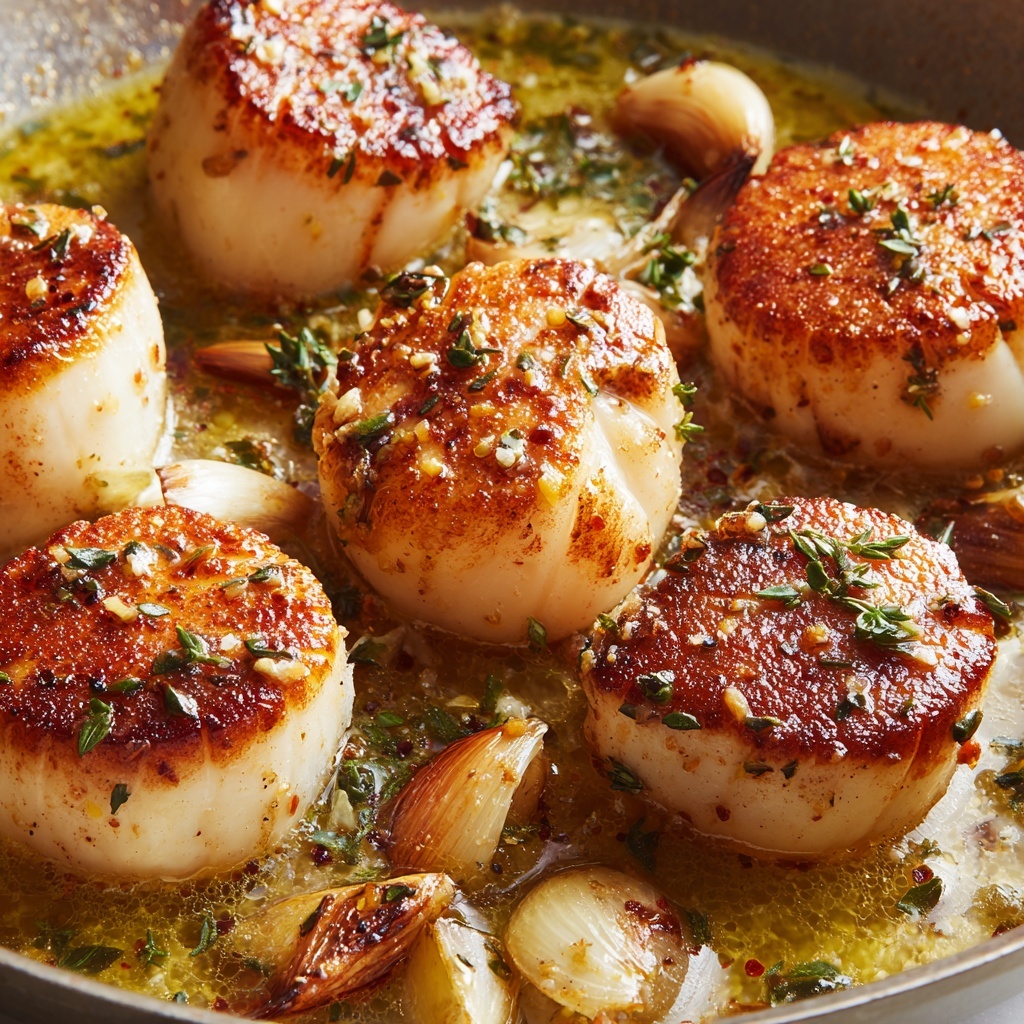Brown Butter Scallops with Garlic and Thyme Recipe - Recipe Image