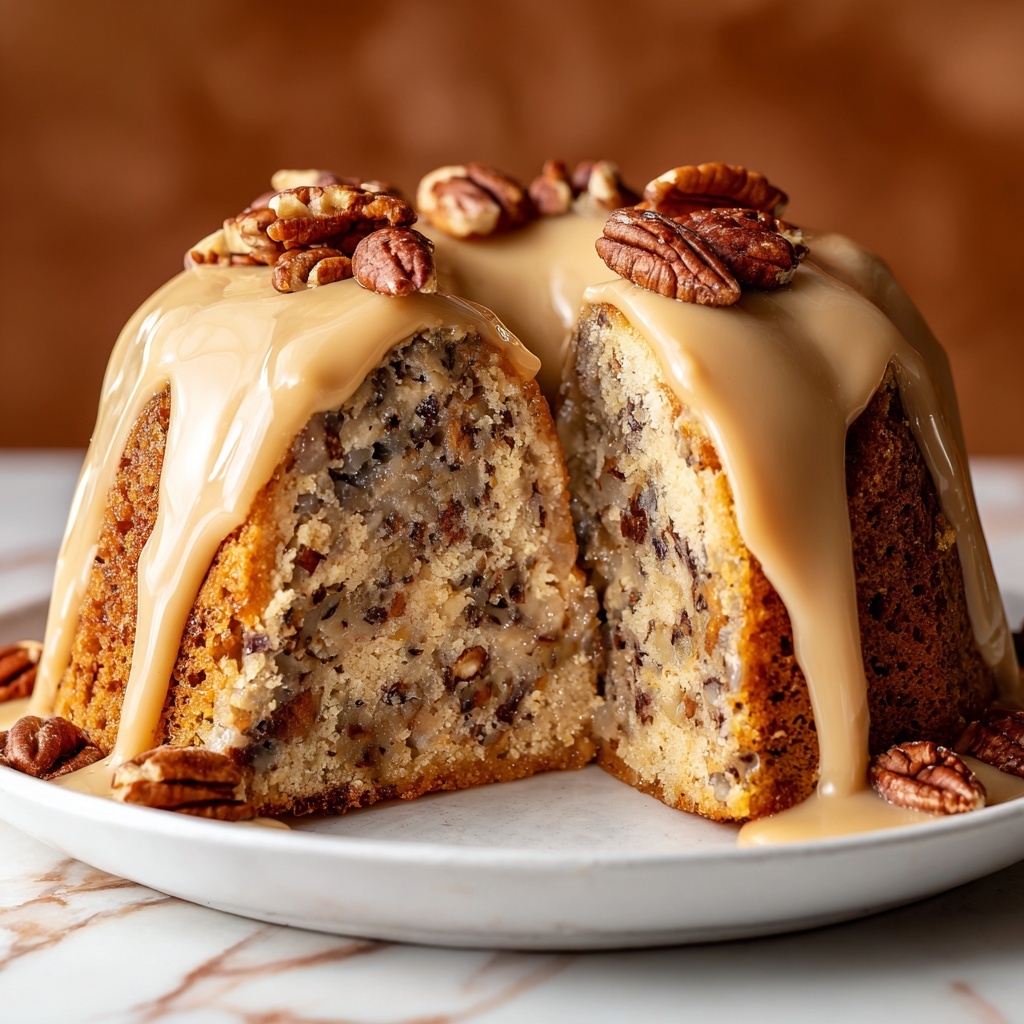 Banana Pecan Caramel Cake Recipe - Recipe Image