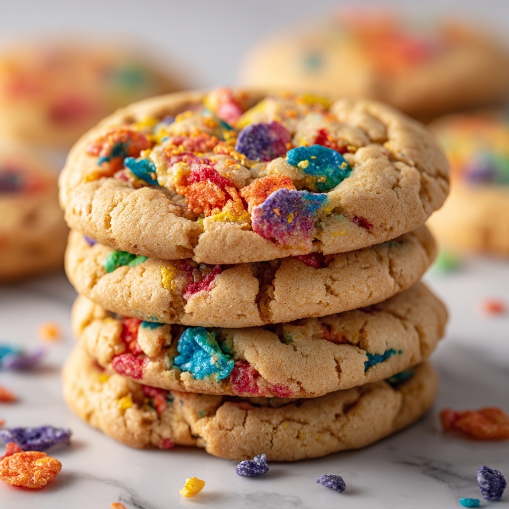 Fruity Pebbles Cake Mix Cookies Recipe - Recipe Image