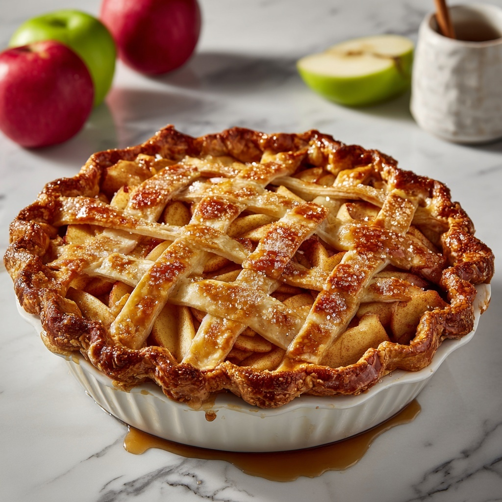 Classic Baked Spiced Apple Pie Recipe - Recipe Image