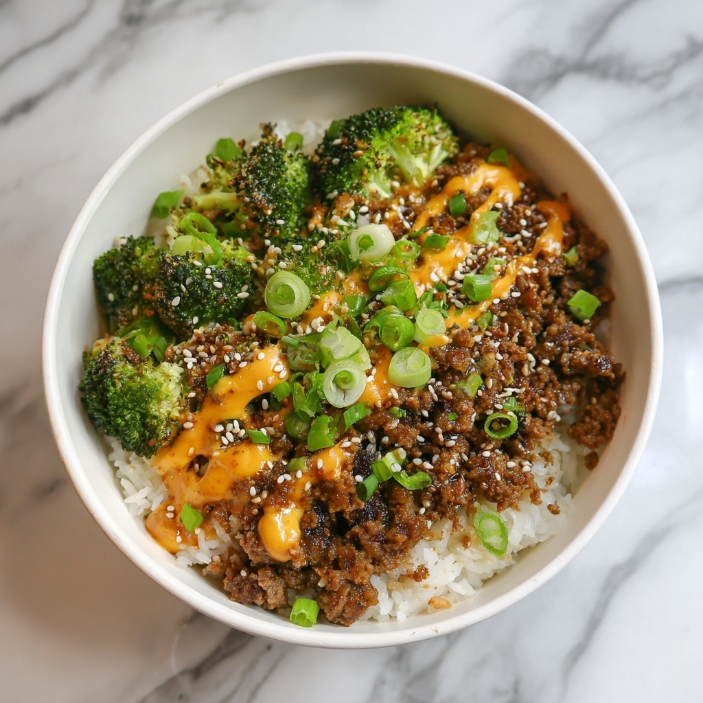 Teriyaki Ground Beef and Broccoli with Yum Yum Sauce Recipe - Recipe Image