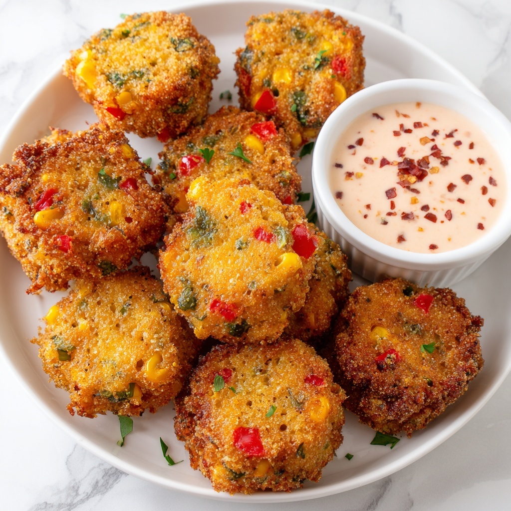 Tomato Fritters with Creamy Dipping Sauce Recipe - Recipe Image