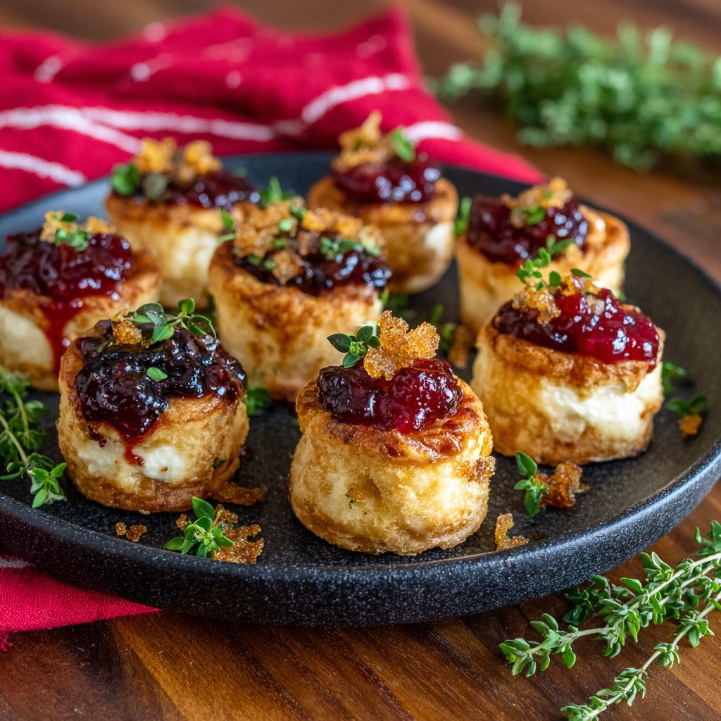 Cranberry Brie Bites Recipe - Recipe Image
