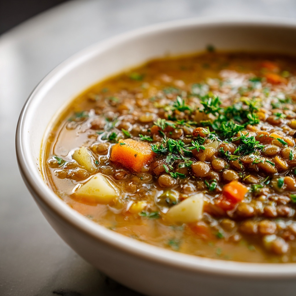 Carrot and Lentil Soup with Smoked Ham Hocks Recipe - Recipe Image