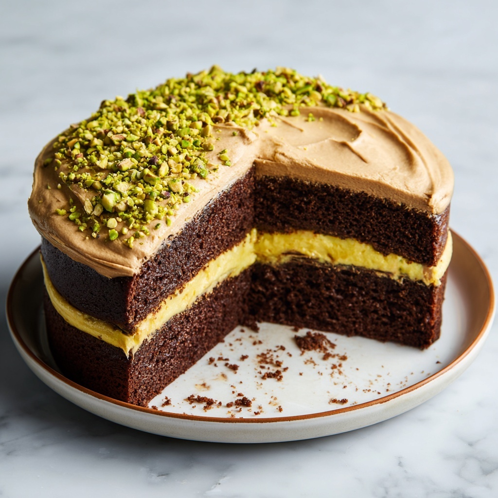 Dubai Chocolate Pistachio Cake Recipe - Recipe Image