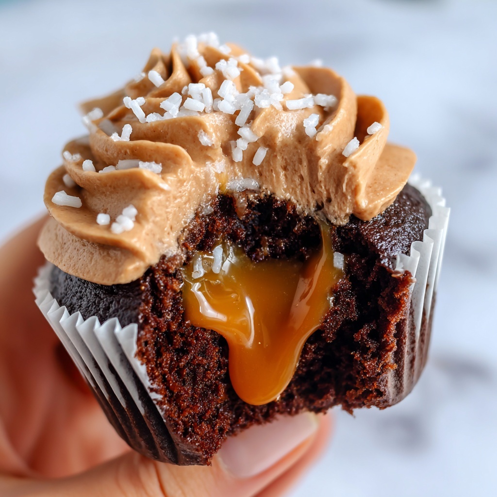 Salted Caramel Lava Cupcakes Recipe - Recipe Image