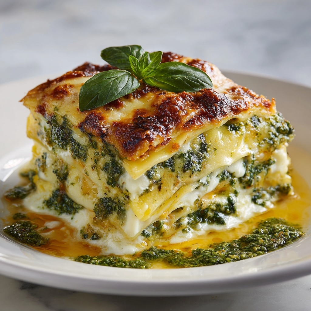 Pesto Skillet Lasagna Recipe - Recipe Image