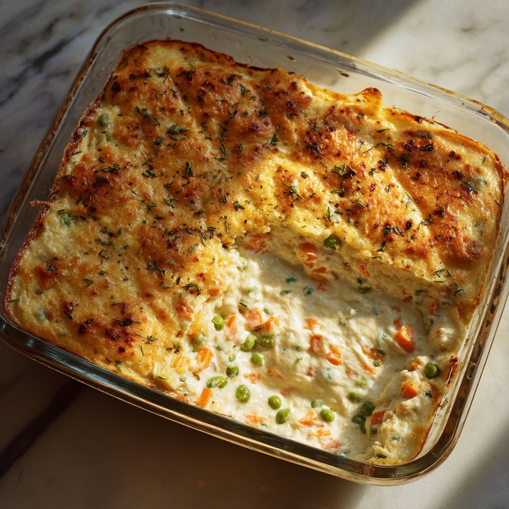 Crustless Chicken Pot Pie: 7 Simple Steps to Comforting Bliss Recipe - Recipe Image