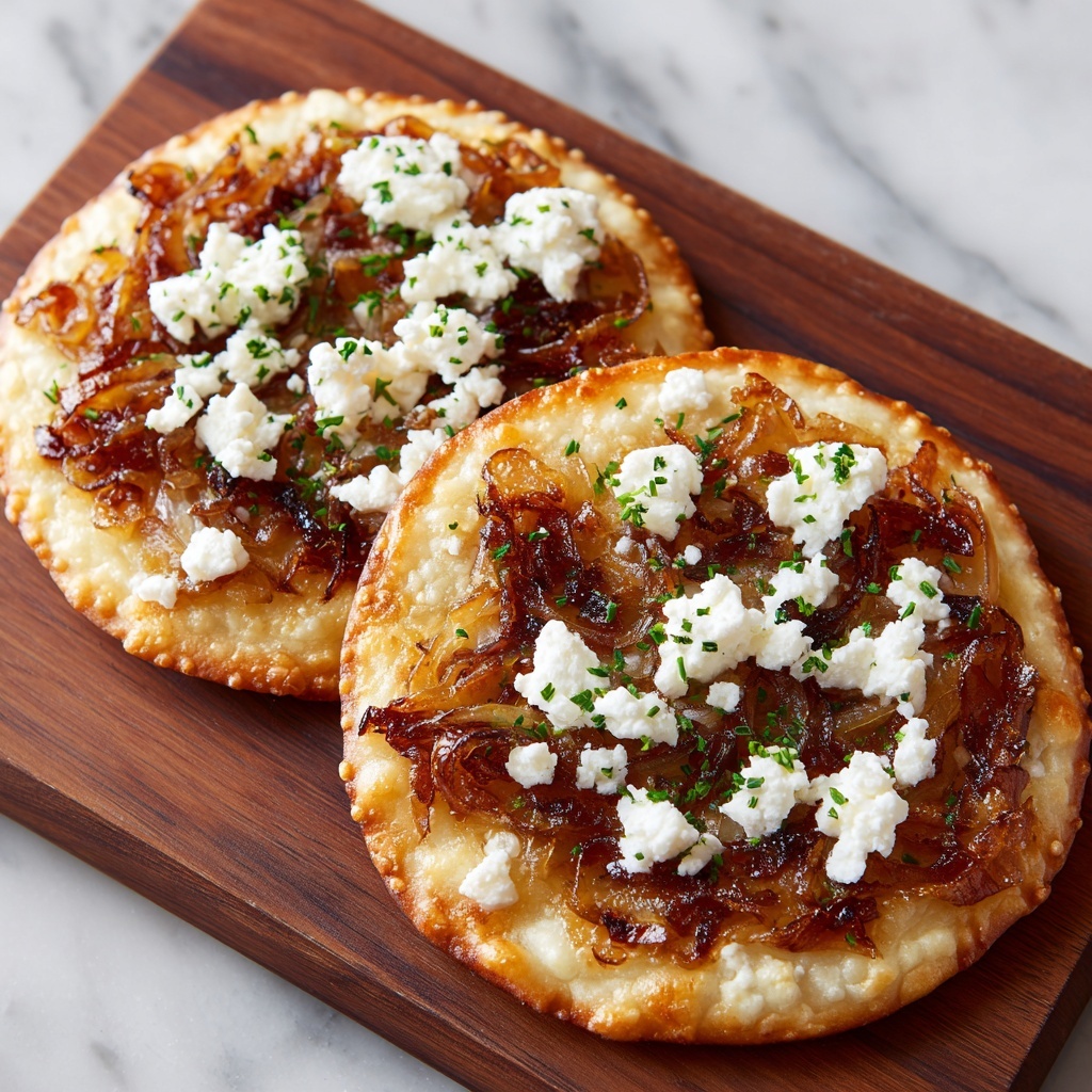 Caramelized Onion & Feta Flatbreads: A Flavorful Delight Recipe - Recipe Image