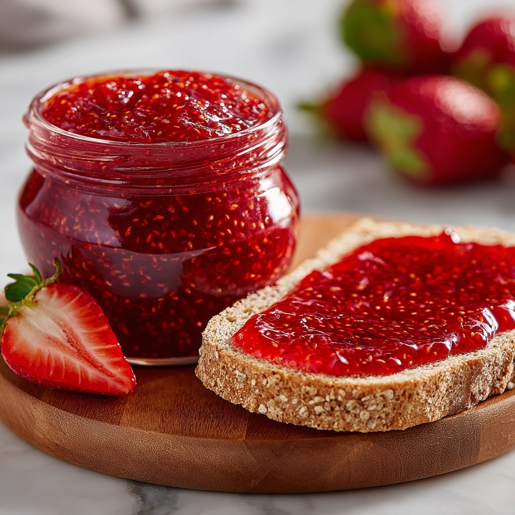 Homemade Strawberry Jam: Bursting with Summertime Flavor Recipe - Recipe Image