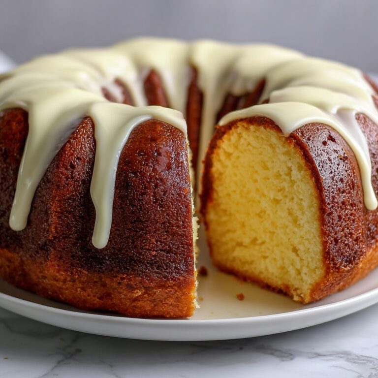 Sour Cream Pound Cake with Lemon Zest and Vanilla Glaze Recipe