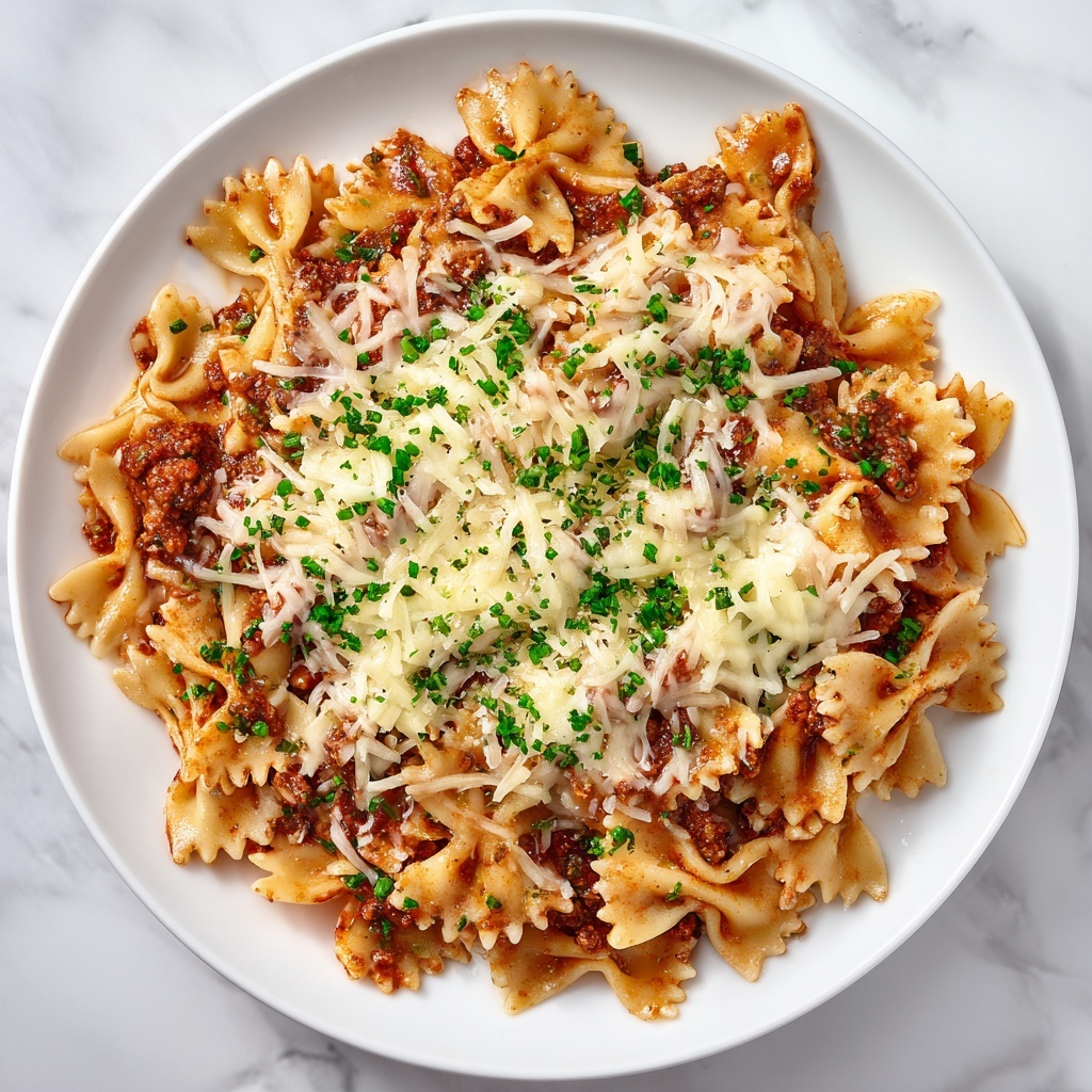 Bowtie Pasta Ziti Bake with Ricotta and Mozzarella Recipe - Recipe Image