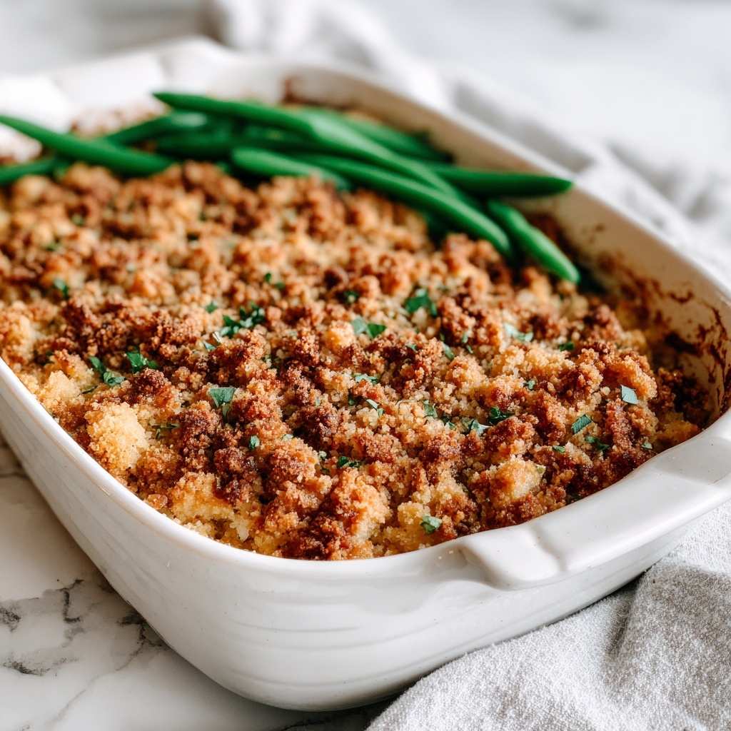 Easy Cream Cheese Green Bean Casserole Recipe - Recipe Image