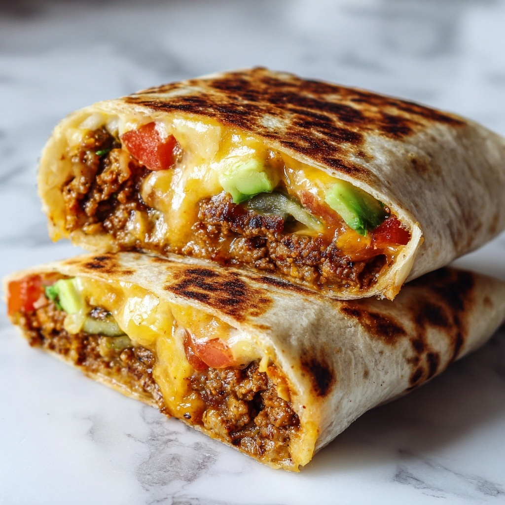 Easy Air Fryer Cheeseburger Wraps Recipe - Recipe Image