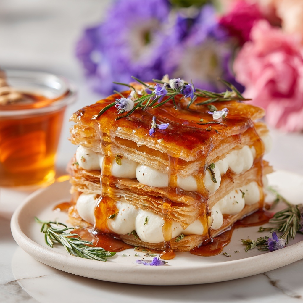 French Lavender & Honey Mille-Feuille Recipe - Recipe Image
