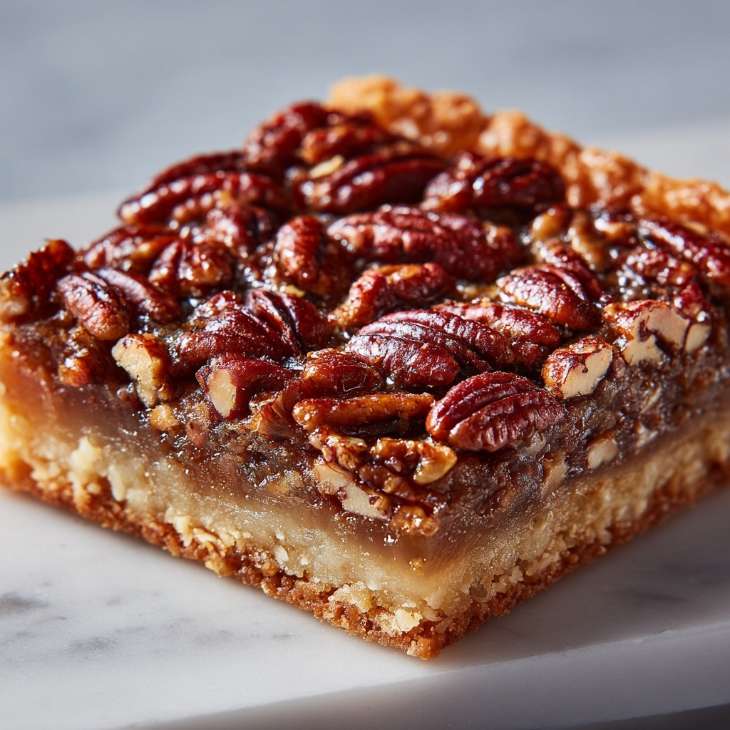Vegan Pecan Pie Bars Recipe - Recipe Image