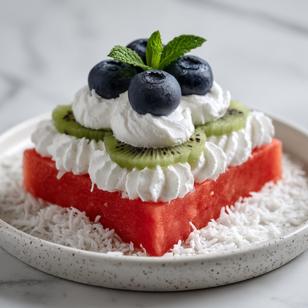 Watermelon Fruit Pizza Recipe - Recipe Image